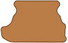 Molded Cut Pile Trunk Mat for 1979-1993 Ford Mustang [Chamoise] - image 1