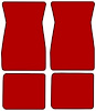 Molded Loop Floor Mats for 1964-1968 Ford Mustang [4-Piece, Red] - image 1
