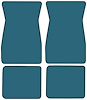 Molded Loop Floor Mats for 1964-1968 Ford Mustang [4-Piece, Medium Blue] - image 1