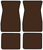 Molded Loop Floor Mats for 1964-1968 Ford Mustang [4-Piece, Dark Brown] - image 1