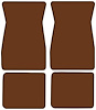 Molded Loop Floor Mats for 1964-1968 Ford Mustang [4-Piece, Dark Saddle] - image 1