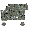 Molded Vinyl Trunk Mat for 1964-1968 Ford Mustang [18V Mustang Spatter] - image 1