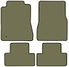 Molded Cut Pile Floor Mats for 2005-2009 Ford Mustang [No Logo, 4-Piece, Sandalwood] - image 1
