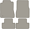 Molded Cut Pile Floor Mats for 2005-2009 Ford Mustang [No Logo, 4-Piece, Medium Gray/Pewter] - image 1