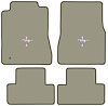 Molded Cut Pile Floor Mats for 2005-2009 Ford Mustang [Silver Running Pony Logo, 4-Piece, Almond] - image 1