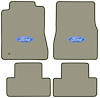 Molded Cut Pile Floor Mats for 2005-2009 Ford Mustang [Ford In Oval Logo, 4-Piece, Almond] - image 1