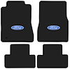 Molded Cut Pile Floor Mats for 2005-2009 Ford Mustang [Ford In Oval Logo, 4-Piece, Black] - image 1