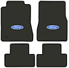 Molded Cut Pile Floor Mats for 2005-2009 Ford Mustang [Ford In Oval Logo, 4-Piece, Dark Slate] - image 1