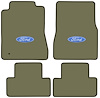 Molded Cut Pile Floor Mats for 2005-2009 Ford Mustang [Ford In Oval Logo, 4-Piece, Sandalwood] - image 1