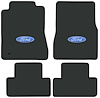Molded Cut Pile Floor Mats for 2005-2009 Ford Mustang [Ford In Oval Logo, 4-Piece, Ebony] - image 1
