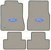 Molded Cut Pile Floor Mats for 2005-2009 Ford Mustang [Ford In Oval Logo, 4-Piece, Medium Gray/Pewter] - image 1