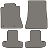 Molded Cut Pile Floor Mats for 2015-2023 Ford Mustang [No Logo, 4-Piece, Light Titanium] - image 1