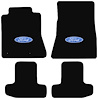 Molded Cut Pile Floor Mats for 2015-2023 Ford Mustang [Ford In Oval Logo, 4-Piece, Black] - image 1