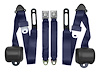3-Point Retractable Seat Belts for 1973-1987 Chevrolet & GMC Trucks w/Bench Seats [Dark Blue]