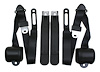 3-Point Retractable Seat Belts for 1973-1987 Chevrolet & GMC Trucks w/Bucket Seats [Black] - image 1