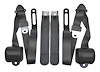 3-Point Retractable Seat Belts for 1973-1987 Chevrolet & GMC Trucks w/Bucket Seats [Charcoal] - image 1