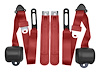 3-Point Retractable Seat Belts for 1973-1987 Chevrolet & GMC Trucks w/Bucket Seats [Red] - image 1