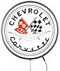 Corvette Flags LED Sign 15" Diameter - image 1