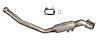 Catalytic Converter Fits 2013-2020 Dodge Grd Caravan, 2013-2023 Dodge Durango, 2013-2021 Jeep Grand Cher. w/3.6L V6 [Frt Right] - image 1