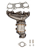 Catalytic Converter Fits 2007-2009 Hyundai Santa Fe w/3.3L V6 Eng., 2007-2012 Hyundai Veracruz w/3.8L V6 Eng. [Rear] - image 1