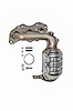 Catalytic Converter Fits 2005-2012 Toyota Avalon, 2010-2011 Toyota Camry, 2009-2012 Toyota Venza w/3.5L V6 Eng. [Front Left] - image 1