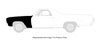 Front Fender Fits 1971-1972 Chevy El Camino, Chevelle Station Wagon and GMC Sprint [Left/Driver Side] - image 4