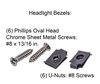 Front End Bolt Kit 1969 Chevy Camaro (Standard Front End), Pontiac Firebird - Black Finish - image 4