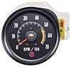 Factory Style Tach 0-7,000 RPM/5,500 RPM Redline for 1971-1972 Chevrolet Chevelle, El Camino, Monte Carlo w/V8 [In-Dash Mounted] - image 1