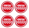 Wire Wheel Pontiac Center Decal Set for Select 1963-1966 Pontiac Models - image 1