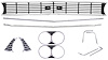 Grille Kit for 1966 Chevrolet Chevelle SS, El Camino SS, Malibu SS - image 1