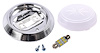 Round Dome Light Base Kit Fits Select 1969-1988 GM Models, Chrome - image 1