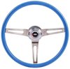 3-Spoke Comfort Grip Steering Wheel Kit Fits Select 1969-1972 Chevrolet Cars [Blue Grip] - image 2
