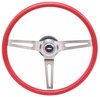 3-Spoke Comfort Grip Steering Wheel Kit Fits Select 1969-1972 Chevrolet Cars [Red Grip] - image 2