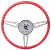 3-Spoke Comfort Grip Steering Wheel Kit Fits Select 1969-1972 Chevrolet Cars [Red Grip] - image 3