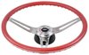 3-Spoke Comfort Grip Steering Wheel Kit Fits Select 1969-1972 Chevrolet Cars [Red Grip] - image 4