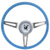 3-Spoke Comfort Grip Steering Wheel Kit Fits Select 1967-1969 Chevrolet Cars & 1960-1975 Chevrolet & GMC Trucks [Blue Grip] - image 3