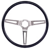 3-Spoke Comfort Grip Steering Wheel Fits Select 1969-1972 GM Cars & 1960-1975 Chevrolet & GMC Trucks [Brushed Spokes/Black Grip]