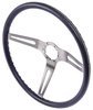 3-Spoke Comfort Grip Steering Wheel Fits Select 1969-1972 GM Cars & 1960-1975 Chevrolet & GMC Trucks [Brushed Spokes/Black Grip] - image 2