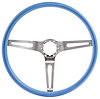 3-Spoke Comfort Grip Steering Wheel Fits Select 1967-1972 Chevrolet Cars & 1960-1975 Chevrolet & GMC Trucks [Blue Grip]