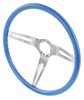 3-Spoke Comfort Grip Steering Wheel Fits Select 1967-1972 Chevrolet Cars & 1960-1975 Chevrolet & GMC Trucks [Blue Grip] - image 2