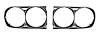Headlight Bezels for 1969 Pontiac GTO, LeMans, Tempest with Non-Hideaway Headlamps [Pair] - image 1