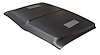 Custom Hood w/Louvers Fits Select 1969-1972 Chevy GM Trucks [Steel, Black EDP Coated] - 1967-1968 Flat-Style Design - image 1