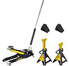2-Ton Aluminum Floor Jack Kit with Stands & Wheel Chocks - image 1