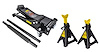 3-Ton Low-Profile Professional Floor Jack Kit with 6-Ton Capacity Jack Stands - image 1
