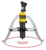 10-Ton 3-Jaw Hydraulic Gear Puller [Steel, Yellow] - image 2