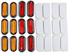 Adhesive Reflectors 6 Amber and 6 Red - image 1