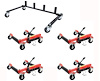 Hydraulic Vehicle Wheel Dolly & Storage Rack Kit