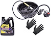 Bucket Top Parts Washer w/1-Gal. Industrial Strength Cleaner/Degreaser & LG Gloves Fits Most Standard 5-Gallon Plastic Buckets