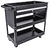 3-Shelf Shop Cart [200 lb. Capacity, Black] - image 1