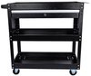 3-Shelf Shop Cart [200 lb. Capacity, Black] - image 3